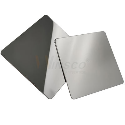Quality  Ornamental Super Mirror Stainless Steel Sheet 201 304 316 Grade With Silver PVD Color Factory