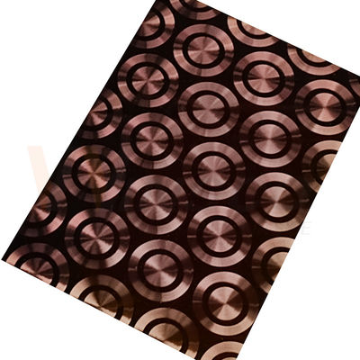 Quality  Rose Gold Decorative Stainless Steel Sheet Metal PVD Color CD Polishing 3D Laser Cold Rolled Factory