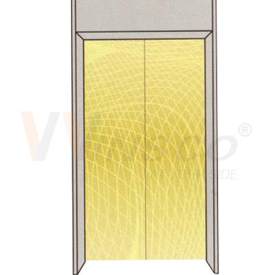 Hairline PVD Titanium Gold Coating Etched Stainless Steel Sheet For Elevator Door Panels