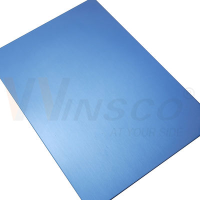 Quality  1000mmx2000mm  Stainless Steel Satin Sheet Decorative Sapphire Blue Matte 0.4-3.0mm Thickness Hairline Factory