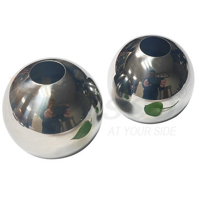 Quality  AISI 201 304 SS Handrail Decoration Fittings 51mm 60mm Diameter Stainless Steel Hollow Ball For 19mm Round Pipe Factory