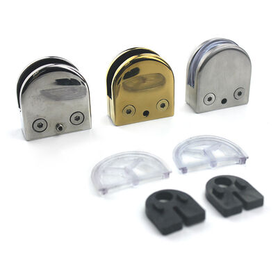 Quality  Stainless Steel Glass Railing Clamp Bracket - Corrosion Resistant with Multiple Finishes for Frameless Glass Panels Factory