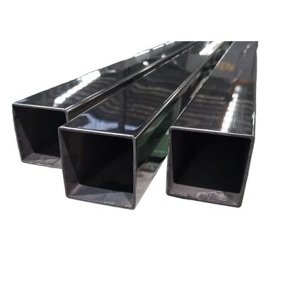 Quality  600G Mirror Black Stainless Steel Square Tube, 201 304 Grade Black Mirror Inox Square Pipe for Building Decoration & Railing Factory