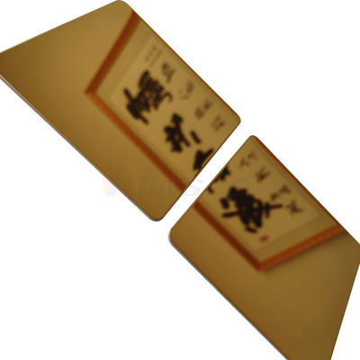 SS 201 Titanium Gold 8k No 8 Mirror Finish Stainless Steel Sheet