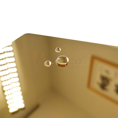 SS 201 Titanium Gold 8k No 8 Mirror Finish Stainless Steel Sheet