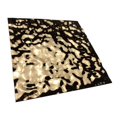 SS 201 304 316 Rose Gold Embossed Ripple Stainless Steel Sheet