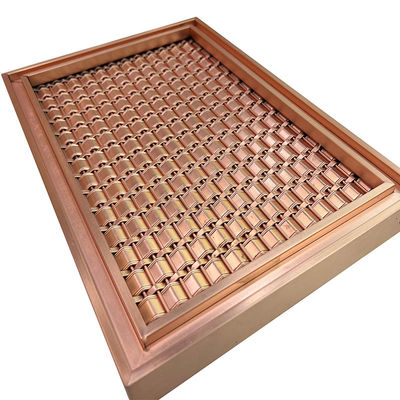 Customized Specification AISI 201 304 316 Rose Gold Stainless Steel Grid Mesh