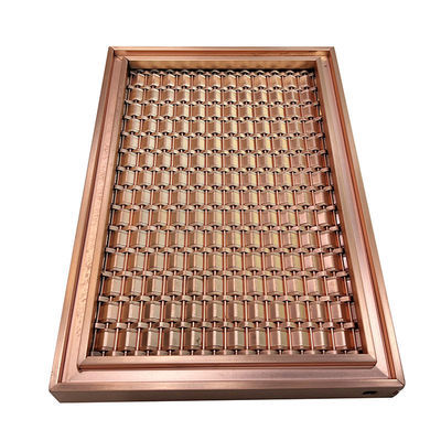 Customized Specification AISI 201 304 316 Rose Gold Stainless Steel Grid Mesh