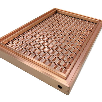 Customized Specification AISI 201 304 316 Rose Gold Stainless Steel Grid Mesh
