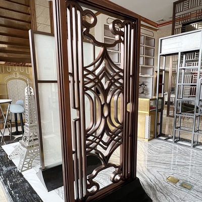 Red Bronze Hairline Surface Inox Stainless Steel Sheet Dividers 304l Room Divider Screen