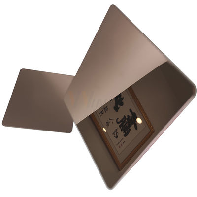 Antique 316l Super Mirror Stainless Steel Sheet Bronze Color With SS 201 304 316 Grade