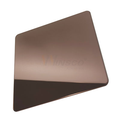 Antique 316l Super Mirror Stainless Steel Sheet Bronze Color With SS 201 304 316 Grade