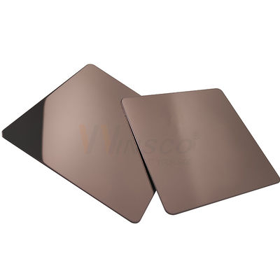 Mirror Finished Brown Color AISI 201 304 316 Stainless Steel Metal Sheet