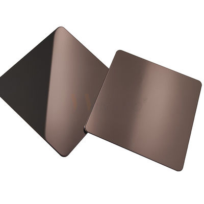Mirror Finished Brown Color AISI 201 304 316 Stainless Steel Metal Sheet