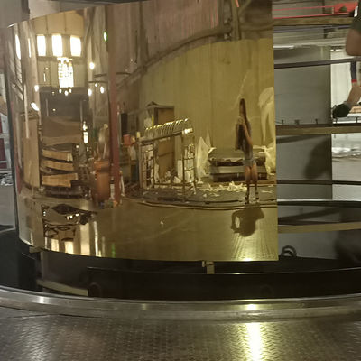 Titanium Gold 304 Stainless Steel Mirror Finish 1219mm For Decoration