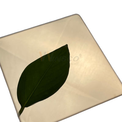 SS 316 Durable Super Mirror Stainless Steel Sheet Cold Rolled With Rose Gold Coating