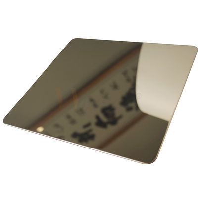 AISI 201 304 316 Champagne Gold Stainless Steel Sheet With Super Mirror Finish