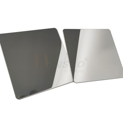 Ornamental Super Mirror Stainless Steel Sheet 201 304 316 Grade With Silver PVD Color