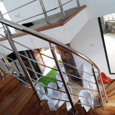 Rotating Staircase Stainless Steel Railing 1000-2000mm Glass Inox 201 304 316 Grade