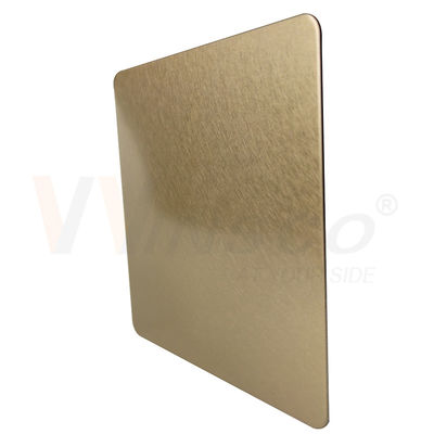1219mm Decorative Stainless Steel Sheet Champagne Gold Vibration Finish 201 304 316