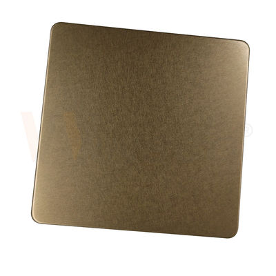 1219mm Decorative Stainless Steel Sheet Champagne Gold Vibration Finish 201 304 316