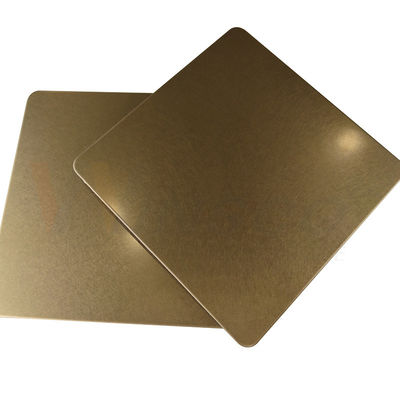 AISI 201 304 316 Champagne Gold Vibration Finish Stainless Steel Sheet