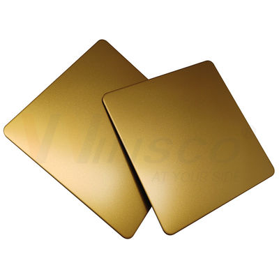 SS 201 304 316 Bead Blasted Stainless Steel Sheet Titanium Gold Cold Rolled