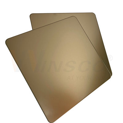 Sand Blasted Decorative Stainless Steel Sheet 0.3-3mm Golden Mirror SS Sheet Champagne Gold Coating