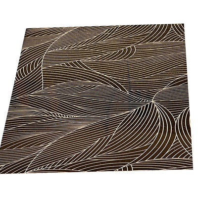 No Burr Mirror Gold Stainless Steel Sheet Champagne Etched Finished