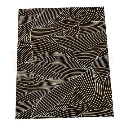 No Burr Mirror Gold Stainless Steel Sheet Champagne Etched Finished
