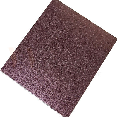Rose Red Stone Pattern Etched Stainless Steel Sheet 1500×3000mm