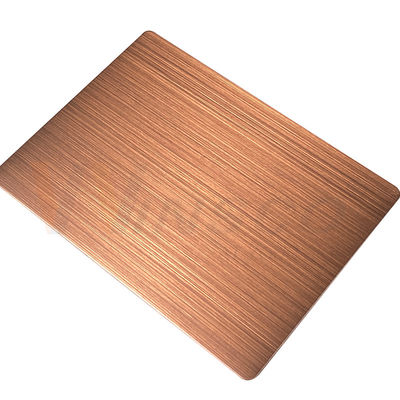 1500mmx3000mm Decorative Stainless Steel Sheet Hand Blackened Brushed Red Bronze