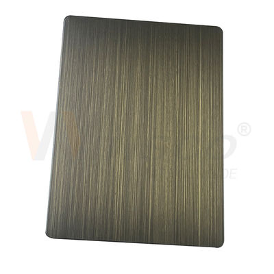 AISI 201 304 316 Hand-Blackened Green Bronze Brushed Stainless Steel Sheet