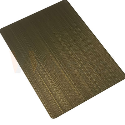 316 Decorative Stainless Steel Sheet 3mm Hand Blackened Brushed Green Bronze