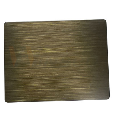 AISI 201 304 316 Hand-Blackened Green Bronze Brushed Stainless Steel Sheet