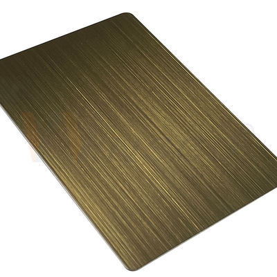 AISI 201 304 316 Hand-Blackened Green Bronze Brushed Stainless Steel Sheet