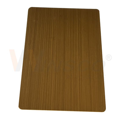 0.3-3mm Decorative Stainless Steel Sheet Hand Blackened Brushed Yellow Bronze Matt Cold Rolled