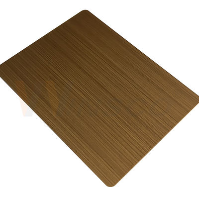 0.3-3mm Decorative Stainless Steel Sheet Hand Blackened Brushed Yellow Bronze Matt Cold Rolled