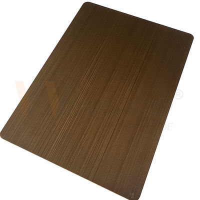 0.3-3mm Decorative Stainless Steel Sheet Hand Blackened Brushed Yellow Bronze Matt Cold Rolled