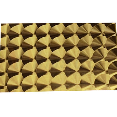 CD Hairline Titanium Gold 3D Laser SS 201 304 316 Decorative Stainless Steel Plate