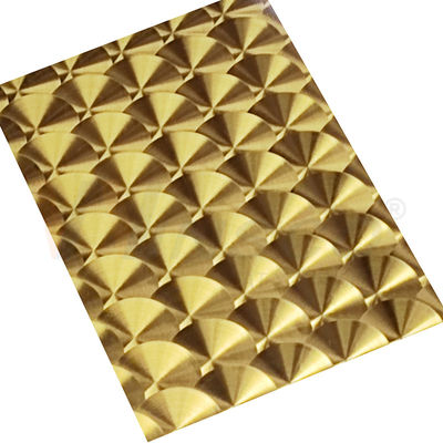 CD Hairline Titanium Gold 3D Laser SS 201 304 316 Decorative Stainless Steel Plate