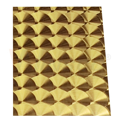 CD Hairline Titanium Gold 3D Laser SS 201 304 316 Decorative Stainless Steel Plate