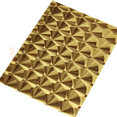 CD Hairline Titanium Gold 3D Laser SS 201 304 316 Decorative Stainless Steel Plate