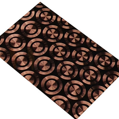 Rose Gold Decorative Stainless Steel Sheet Metal PVD Color CD Polishing 3D Laser Cold Rolled