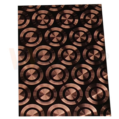 Rose Gold Decorative Stainless Steel Sheet Metal PVD Color CD Polishing 3D Laser Cold Rolled