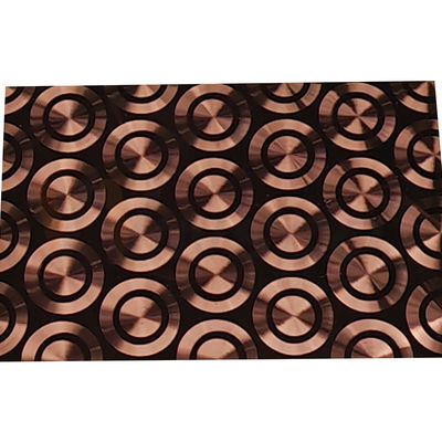 Rose Gold Decorative Stainless Steel Sheet Metal PVD Color CD Polishing 3D Laser Cold Rolled