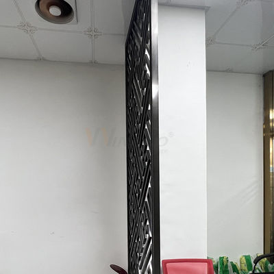 Black Matt Finished Stainless Steel Screen Partition Room Divider Screen Modern Design