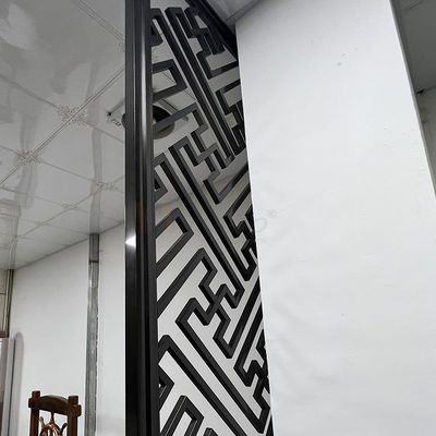 Black Matt Finished Stainless Steel Screen Partition Room Divider Screen Modern Design