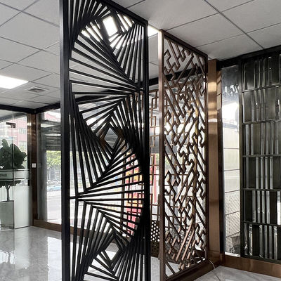 High End Wall Art Stainless Steel Divider Screen Partition For Bedroom Design