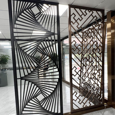 High End Wall Art Stainless Steel Divider Screen Partition For Bedroom Design